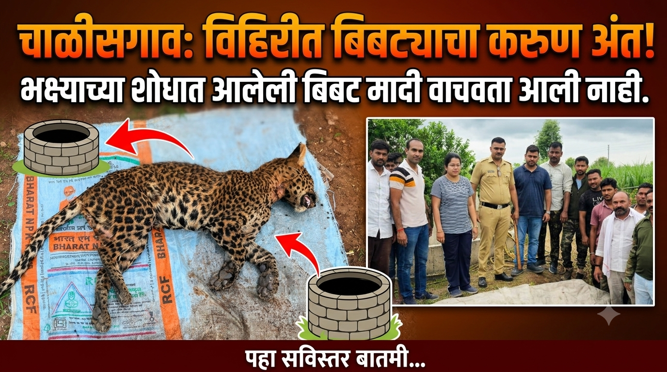 सायगाव शिवारात दुर्देवी घटना: विहिरीत पडलेल्या बिबट मादीचा मृत्यू; वन विभागाकडून मृतदेह बाहेर